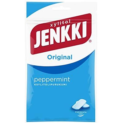 Cloetta Jenkki Xylitol Peppermint Gomma da masticare 1 pacco of 100g Cloetta Jenkki Xylitol Peppermint Gomma da masticare 1 pacco of 100g