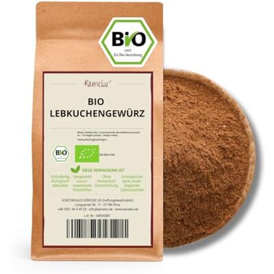Kamelur 500g di BIO spezia di pan di zenzero miscela di spezie aromatiche per il piacere invernale, senza additivi ideale per il pan di zenzero confezionato in imballaggi biodegradabili Kamelur 500g di BIO spezia di pan di zenzero miscela di spezie aromatiche per il piacere invernale, senza additivi ideale per il pan di zenzero confezionato in imballaggi biodegradabili