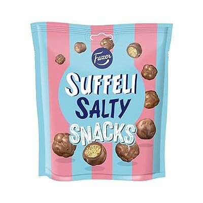 Fazer Suffeli Snacks salato cioccolato 1 Packung von 160 g 5,6 Unzen Fazer Suffeli Snacks salato cioccolato 1 Packung von 160 g 5,6 Unzen