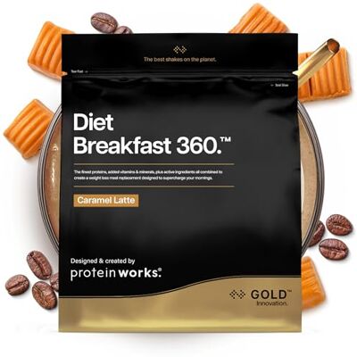 THE PROTEIN WORKS Protein Works Diet Breakfast 360 Gold, Caramel Latte, 2kg THE PROTEIN WORKS Protein Works Diet Breakfast 360 Gold, Caramel Latte, 2kg