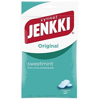 Cloetta Jenkki Xylitol Sweetmint Gomma da masticare 1 pacco of 100g Cloetta Jenkki Xylitol Sweetmint Gomma da masticare 1 pacco of 100g