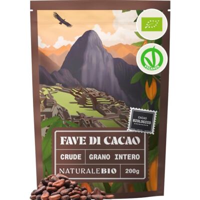 NaturaleBio Fave di Cacao Bio Crude Intere 200 g. Fave di cacao peruviane intere per dolci, snack e cioccolato fatto in casa. NaturaleBio Fave di Cacao Bio Crude Intere 200 g. Fave di cacao peruviane intere per dolci, snack e cioccolato fatto in casa.