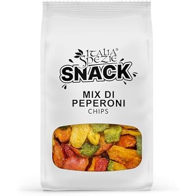 ITALIA SPEZIE Chips di Peperoni, Verdure Chips, Mix Tricolore Verde Rosso Giallo, Snack Croccanti gourmet, 200g, a Basso Contenuto di Grassi ITALIA SPEZIE Chips di Peperoni, Verdure Chips, Mix Tricolore Verde Rosso Giallo, Snack Croccanti gourmet, 200g, a Basso Contenuto di Grassi