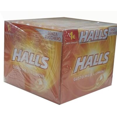 HALLS Miele e Limone, Caramella Senza Zucchero, 20 sticks da 32g HALLS Miele e Limone, Caramella Senza Zucchero, 20 sticks da 32g
