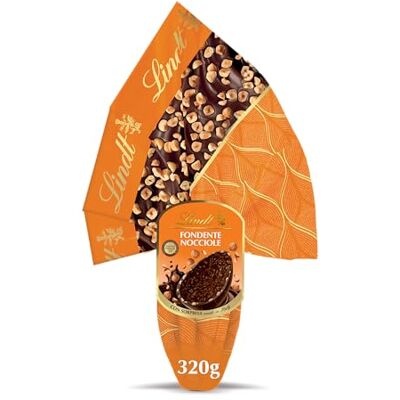 Lindt Uova di Pasqua 2026 Cioccolato Noccionoir, Uovo al Cioccolato Fondente con Nocciole Piemonte IGP, con Sorpresa, 320g Lindt Uova di Pasqua 2026 Cioccolato Noccionoir, Uovo al Cioccolato Fondente con Nocciole Piemonte IGP, con Sorpresa, 320g
