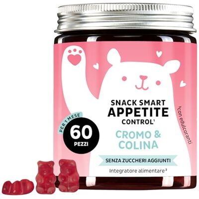 Bears with Benefits Snack Smart Caramelle Gommose Controllo dell'Appetito Multivitaminico, Con Cromo Picolinato e Colina Senza Zuccheri Aggiunti, Vegano 60 pezzi (1mese) Bears with Benefits Snack Smart Caramelle Gommose Controllo dell'Appetito Multivitaminico, Con Cromo Picolinato e Colina Senza Zuccheri Aggiunti, Vegano 60 pezzi (1mese)