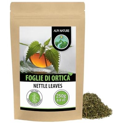 Alpi Nature Tisana Ortica 250g, Foglie di Ortica Essiccate e Tagliate per Tè, Urtica dioica Alpi Nature Tisana Ortica 250g, Foglie di Ortica Essiccate e Tagliate per Tè, Urtica dioica