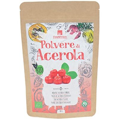 Erbavoglio Polvere di Acerola Bio 100 g Alimento biologico Ricca di vitamina C naturale, ideale per rinforzare il sistema immunitario e aumentare l'energia. Erbavoglio Polvere di Acerola Bio 100 g Alimento biologico Ricca di vitamina C naturale, ideale per rinforzare il sistema immunitario e aumentare l'energia.