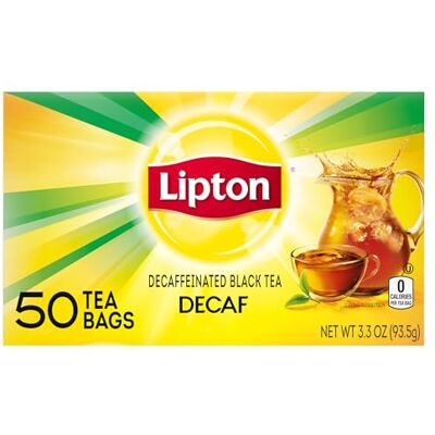 Lipton Black Tea Bags, Decaffeinated 50 Count Lipton Black Tea Bags, Decaffeinated 50 Count