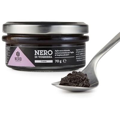 NERO FERMENTO NV Crema Spalmabile di Aglio Nero di Voghiera 70 gr, Made in Italy, Ricco di Antiossidanti, Senza Conservanti, Ottimo su crostini, grissini o per condire paste NERO FERMENTO NV Crema Spalmabile di Aglio Nero di Voghiera 70 gr, Made in Italy, Ricco di Antiossidanti, Senza Conservanti, Ottimo su crostini, grissini o per condire paste