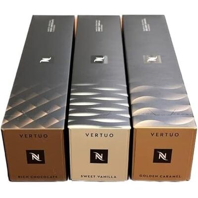 Nespresso Vertuo Barista Creations Golden Caramel,Sweet Vanilla, Rich Chocolate, 30 capsule Nespresso Vertuo Barista Creations Golden Caramel,Sweet Vanilla, Rich Chocolate, 30 capsule