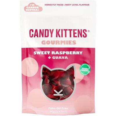 Candy Dolci vegani, GOURMIES lampone dolce e guava, ricchi di succo di frutta e ingredienti naturali, grandi sapori gourmet di piccoli gattini, dolci vegetariani 140 g sacchetto di dolci Candy Dolci vegani, GOURMIES lampone dolce e guava, ricchi di succo di frutta e ingredienti naturali, grandi sapori gourmet di piccoli gattini, dolci vegetariani 140 g sacchetto di dolci