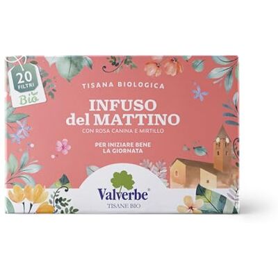 VALVERBE Tisane Infuso del Mattino Biologico 20 Filtri Pacco da 6 180 g VALVERBE Tisane Infuso del Mattino Biologico 20 Filtri Pacco da 6 180 g