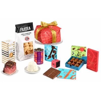 Passerini T'a Milano LONDRA Cesto Natalizio Gourmet, Panettone Artigianale e Specialita Dolci e Salate, 12 Pezzi, 3,11 kg Passerini T'a Milano LONDRA Cesto Natalizio Gourmet, Panettone Artigianale e Specialita Dolci e Salate, 12 Pezzi, 3,11 kg