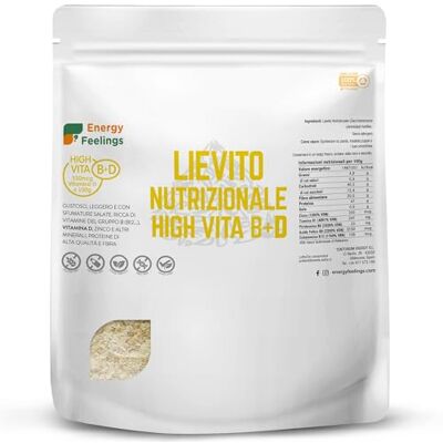 Energy Feelings Lievito Alimentare Nutrizionale in Scaglie High Vita B+D 1Kg, Lievito con Vitamina B12 e D Naturale, 47% Proteine, Integratore in Fiocchi Senza Glutine e Vegano Energy Feelings Lievito Alimentare Nutrizionale in Scaglie High Vita B+D 1Kg, Lievito con Vitamina B12 e D Naturale, 47% Proteine, Integratore in Fiocchi Senza Glutine e Vegano