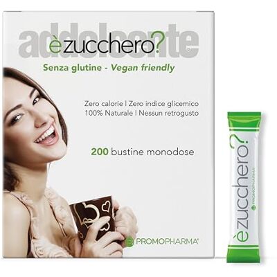 PromoPharma Addolcente èZucchero? Dolcificante Naturale Senza Zucchero con Eritritolo Zero Calorie e Zero Indice Glicemico Senza Retrogusto Ideale per Diabetici, Dieta Low Carb e Keto 200 stick da 3 g PromoPharma Addolcente èZucchero? Dolcificante Naturale Senza Zucchero con Eritritolo Zero Calorie e Zero Indice Glicemico Senza Retrogusto Ideale per Diabetici, Dieta Low Carb e Keto 200 stick da 3 g