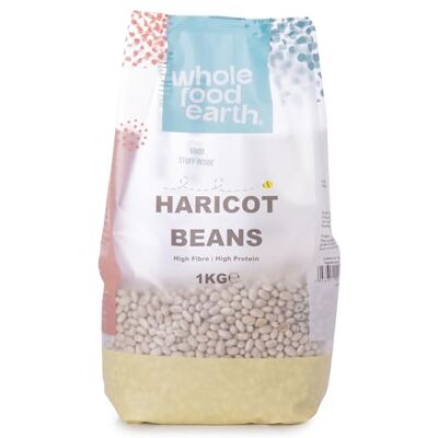 Wholefood Earth Fagioli bianchi Haricot, 1 kg, senza OGM, naturali, ad alto contenuto di fibre e proteine Wholefood Earth Fagioli bianchi Haricot, 1 kg, senza OGM, naturali, ad alto contenuto di fibre e proteine