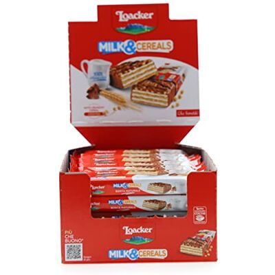 Loacker , Choco & Milk Cereals, con Cioccolato al Latte, 30 barrette da 25g , Choco And Milk Cereals, Barrette al Cioccolato Latte con Wafer, 1 Confezione Convenienza da 30 Barrette Monoporzione Loacker , Choco & Milk Cereals, con Cioccolato al Latte, 30 barrette da 25g , Choco And Milk Cereals, Barrette al Cioccolato Latte con Wafer, 1 Confezione Convenienza da 30 Barrette Monoporzione