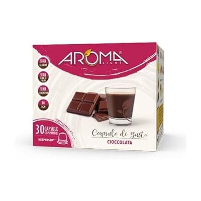Aroma Light 30 Capsule Di Cioccolata Compatibile con Nespresso 220 g Aroma Light 30 Capsule Di Cioccolata Compatibile con Nespresso 220 g