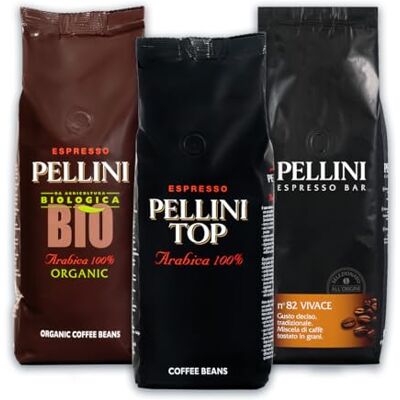 Pellini set degustazione caffè in grani Top, Bio, Vivace, 3 confezioni da 500g (1,5 kg) Pellini set degustazione caffè in grani Top, Bio, Vivace, 3 confezioni da 500g (1,5 kg)