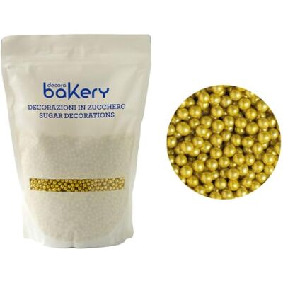 Decora , 5081151 Confezione da 1 Kg Perle di Zucchero Oro Metalizzato, da 5 Mm, pronte all'uso, per re facilmente torte e dolcetti, Made in Italy Decora , 5081151 Confezione da 1 Kg Perle di Zucchero Oro Metalizzato, da 5 Mm, pronte all'uso, per re facilmente torte e dolcetti, Made in Italy