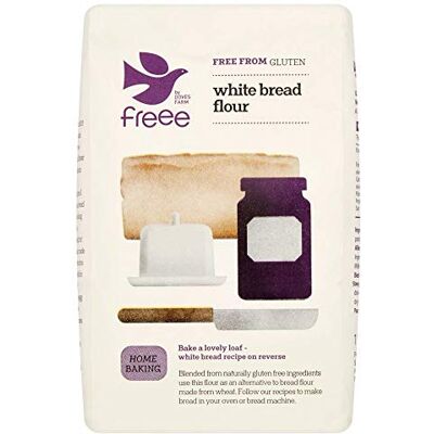 Doves Farm Farina di pane bianco glutine? 1 kg (confezione da 5) Doves Farm Farina di pane bianco glutine? 1 kg (confezione da 5)