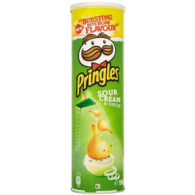 Pringles Sapore di panna acida e cipolla 190 g (confezione da 6) Pringles Sapore di panna acida e cipolla 190 g (confezione da 6)
