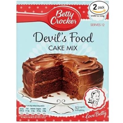 Betty Crocker Devils Food Cake Mix 500 g, confezione da 2 (2 x 500 g) Betty Crocker Devils Food Cake Mix 500 g, confezione da 2 (2 x 500 g)