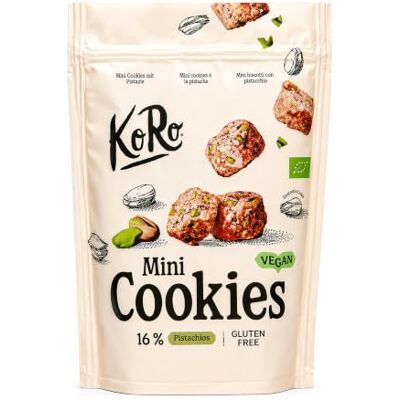KoRo Mini cookies al pistacchio bio 150 g Un classico in formato mini Bio, vegan e senza glutine Ideali da condividere KoRo Mini cookies al pistacchio bio 150 g Un classico in formato mini Bio, vegan e senza glutine Ideali da condividere