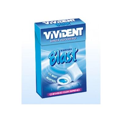 Perfetti Van Melle Astuccio Vivident Fresh Blast Blue 20 Confezioni Perfetti Van Melle Astuccio Vivident Fresh Blast Blue 20 Confezioni