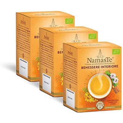 Pompadour NamasTe®, Tisana Biologica Benessere Interiore con Liquirizia, Finocchio e Timo, 45 Filtri (3 Confezioni da 15 Filtri), Senza Lattosio, Senza Glutine e Allergeni, Vegan Pompadour NamasTe®, Tisana Biologica Benessere Interiore con Liquirizia, Finocchio e Timo, 45 Filtri (3 Confezioni da 15 Filtri), Senza Lattosio, Senza Glutine e Allergeni, Vegan