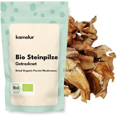 Kamelur 100g di funghi porcini secchi BIO a fette funghi secchi senza additivi, verdure secche funghi porcini secchi BIO in confezione biodegradabile Kamelur 100g di funghi porcini secchi BIO a fette funghi secchi senza additivi, verdure secche funghi porcini secchi BIO in confezione biodegradabile