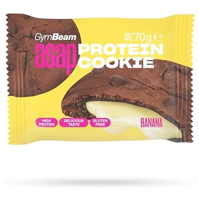 GymBeam Cookie Proteico ASAP – Biscotto Proteico Senza Glutine, Ricco di Proteine e Fibre, Snack Cremoso per Sportivi, Scuola o Lavoro (10x70g, Banana) GymBeam Cookie Proteico ASAP – Biscotto Proteico Senza Glutine, Ricco di Proteine e Fibre, Snack Cremoso per Sportivi, Scuola o Lavoro (10x70g, Banana)