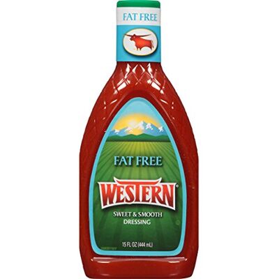 Wish-Bone Condimento per insalata francese senza grassi occidentale, dolce e liscio, 15 fl oz Wish-Bone Condimento per insalata francese senza grassi occidentale, dolce e liscio, 15 fl oz