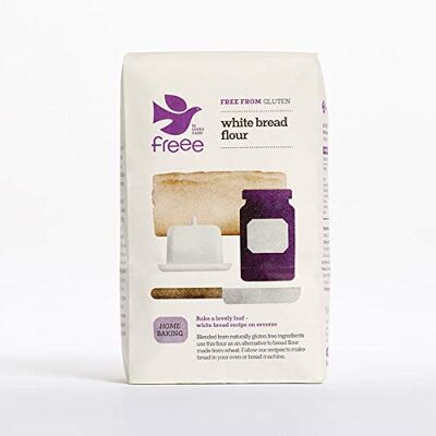 Doves Farm Glutine Di Frumento E Libero Bianco Miscela Di Farina Di Pane (1 Kg) (Confezione da 6) Doves Farm Glutine Di Frumento E Libero Bianco Miscela Di Farina Di Pane (1 Kg) (Confezione da 6)
