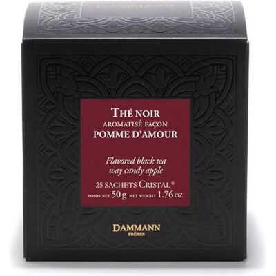 Dammann Frères Dammann tè Pomme D'amour Confezione da 25 bustine cristal tè nero aromatizzato mela cotta al forno Dammann Frères Dammann tè Pomme D'amour Confezione da 25 bustine cristal tè nero aromatizzato mela cotta al forno