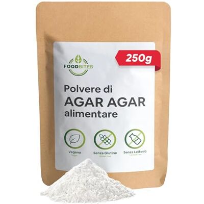 Food Bites Agar Agar Polvere Alimentare 250g per Cucinare Addensante Alimentare per Dolci, Cucina Molecolare & Mixology Gelatina Naturale in Polvere 100% di Purezza eBook OMAGGIO con 20 Ricette Food Bites Agar Agar Polvere Alimentare 250g per Cucinare Addensante Alimentare per Dolci, Cucina Molecolare & Mixology Gelatina Naturale in Polvere 100% di Purezza eBook OMAGGIO con 20 Ricette