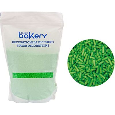 Decora , Confezione da 1 Kg Bastoncini di Zucchero Verdi, pronti all'uso, per re facilmente torte e dolcetti Decora , Confezione da 1 Kg Bastoncini di Zucchero Verdi, pronti all'uso, per re facilmente torte e dolcetti