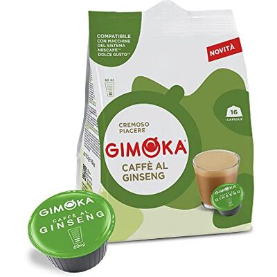 Gimoka Compatibile Per Nescafé Dolce Gusto 64 Capsule Gusto CAFFE' AL GINSENG Made In Italy 4 Confezioni Da 16 Capsule Gimoka Compatibile Per Nescafé Dolce Gusto 64 Capsule Gusto CAFFE' AL GINSENG Made In Italy 4 Confezioni Da 16 Capsule