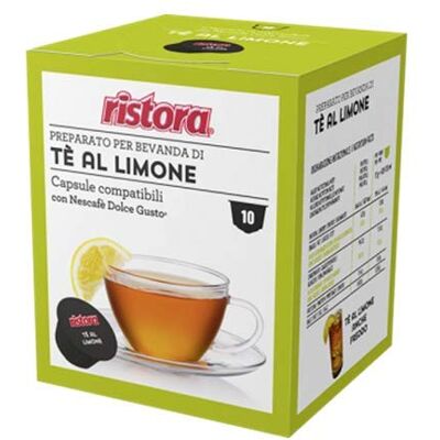 Ristora 10 CIALDE CAPSULE COMPATIBILI DOLCE GUSTO PREPARATO SOLUBILE PER BEVANDA DI TE' A LIMONE ORIGINALI Ristora 10 CIALDE CAPSULE COMPATIBILI DOLCE GUSTO PREPARATO SOLUBILE PER BEVANDA DI TE' A LIMONE ORIGINALI
