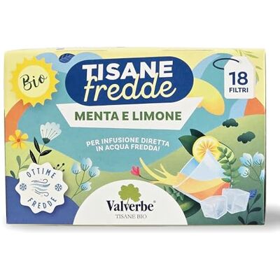 VALVERBE Infuso freddo Menta e Limone 18 Filtri Pacco da 6-162 g VALVERBE Infuso freddo Menta e Limone 18 Filtri Pacco da 6-162 g