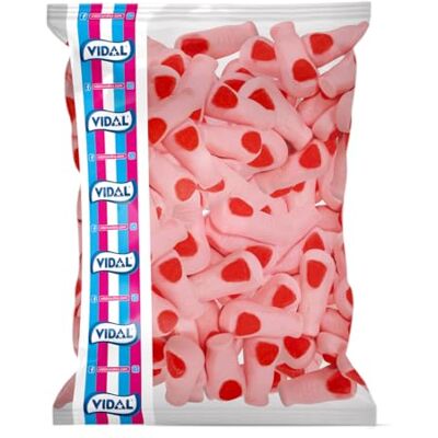 Vidal Caramelle Gommose Megadito Fragola Panna Busta da 1 Kg Candy Halloween Vidal Caramelle Gommose Megadito Fragola Panna Busta da 1 Kg Candy Halloween