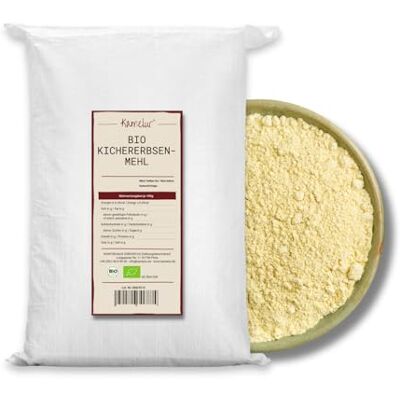 Kamelur 20kg di farina di ceci BIO legumi BIO macinati senza additivi, per falafel e altro farina di ceci BIO in confezione di massa Kamelur 20kg di farina di ceci BIO legumi BIO macinati senza additivi, per falafel e altro farina di ceci BIO in confezione di massa