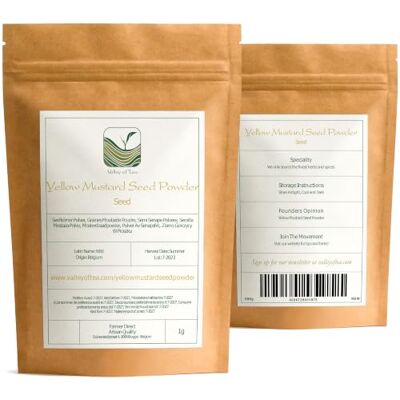 Valley of Tea Senape Gialla in Polvere Semi Finemente Macinati Spezia da Cucina sapore pungente pronto all'uso per condimenti maionesi fatte in casa marinature e salse piccanti Valley of Tea Senape Gialla in Polvere Semi Finemente Macinati Spezia da Cucina sapore pungente pronto all'uso per condimenti maionesi fatte in casa marinature e salse piccanti
