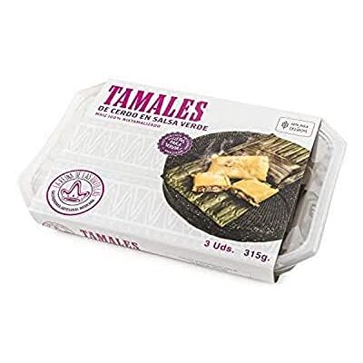 La Reina de las Tortillas Leader europeo nella gastronomia artigianale messicana. "Tamales" con carne di maiale in salsa verde. Mais 100% "nixtamalizado". Vassoio di 3 unità. Scadenza 4 mesi La Reina de las Tortillas Leader europeo nella gastronomia artigianale messicana. "Tamales" con carne di maiale in salsa verde. Mais 100% "nixtamalizado". Vassoio di 3 unità. Scadenza 4 mesi