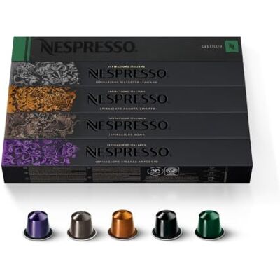 Nespresso 50 Original Coffee Capsules (Mixed) Capsule tostatura media e scura, confezione da 1 infusione, 38,27 g Nespresso 50 Original Coffee Capsules (Mixed) Capsule tostatura media e scura, confezione da 1 infusione, 38,27 g