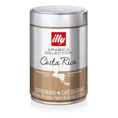 illy - Caffè in grani Selezione Arabica COSTA RICA Sapore armonioso con note di miele 250 Grammi illy - Caffè in grani Selezione Arabica COSTA RICA Sapore armonioso con note di miele 250 Grammi