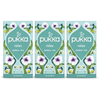 Lipton Pukka Tisane, Relax, Senza Caffeina, Ingredienti Selezionati Sostenibili, Per Rilassarsi La Sera o In Qualsiasio Momento Della Giornata, 20 Filtri ora ad una CONFEZIONE DA 3! Lipton Pukka Tisane, Relax, Senza Caffeina, Ingredienti Selezionati Sostenibili, Per Rilassarsi La Sera o In Qualsiasio Momento Della Giornata, 20 Filtri ora ad una CONFEZIONE DA 3!