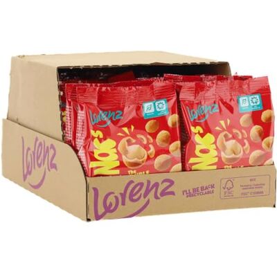 Lorenz Snack-World Rohscheiben , NicNac's The Double Crunch Peanuts, Arachidi Tostate con Guscio Piccante, Snack Proteico e Croccante, Ideale per Aperitivi, Formato Convenienza, 14 Confezioni da 90g Lorenz Snack-World Rohscheiben , NicNac's The Double Crunch Peanuts, Arachidi Tostate con Guscio Piccante, Snack Proteico e Croccante, Ideale per Aperitivi, Formato Convenienza, 14 Confezioni da 90g
