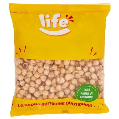 Life Nocciole Tostate e Sgusciate, Ricche di Fosforo, Magnesio e Potassio, Frutta Secca Ideale come Snack, Formato Convenienza da 1kg Life Nocciole Tostate e Sgusciate, Ricche di Fosforo, Magnesio e Potassio, Frutta Secca Ideale come Snack, Formato Convenienza da 1kg